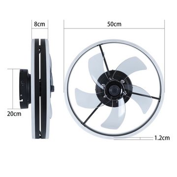 ZMH Deckenventilator Mit Beleuchtung Fernbedienung Deckenlampe Dimmbar Timing, LED-Dimmmodus, Nachtlichtmodus