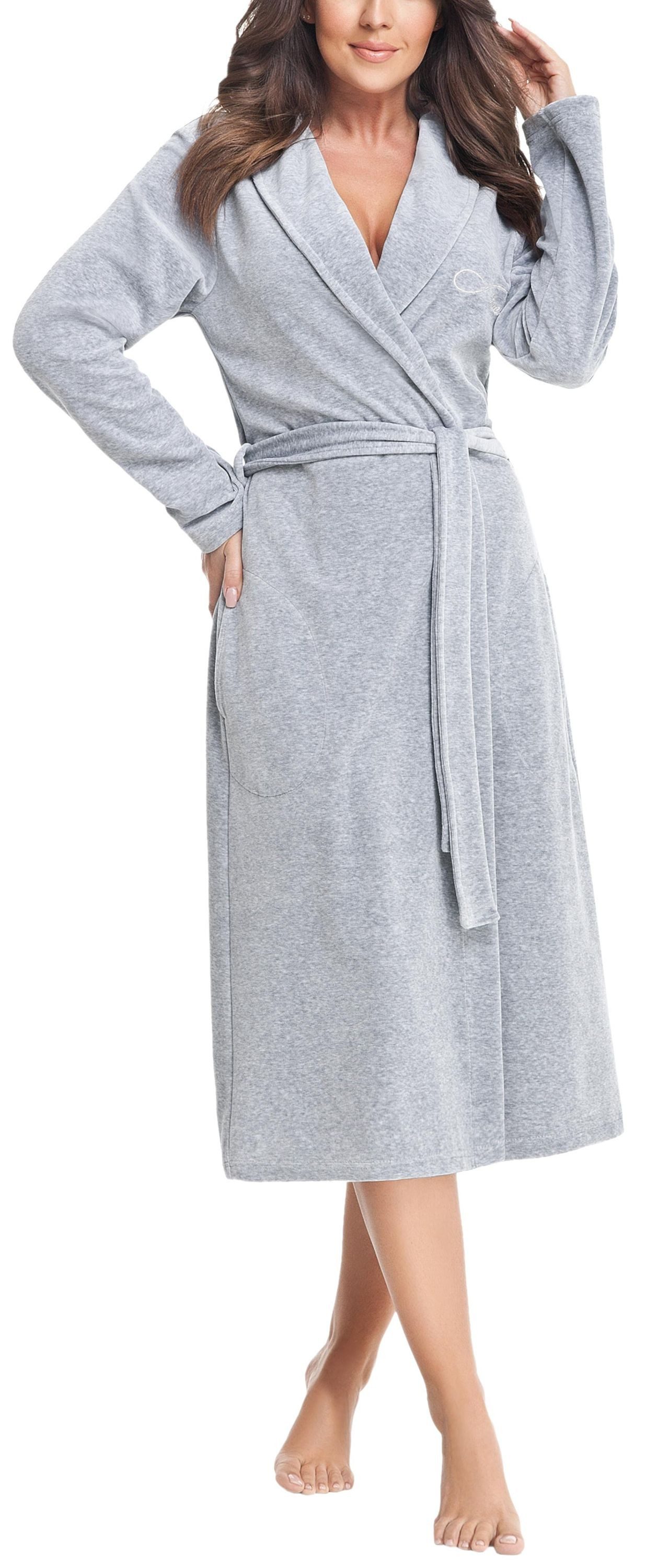 Aquarti Damenbademantel Aquarti Damen Morgenmantel aus Velours Bademantel m günstig online kaufen