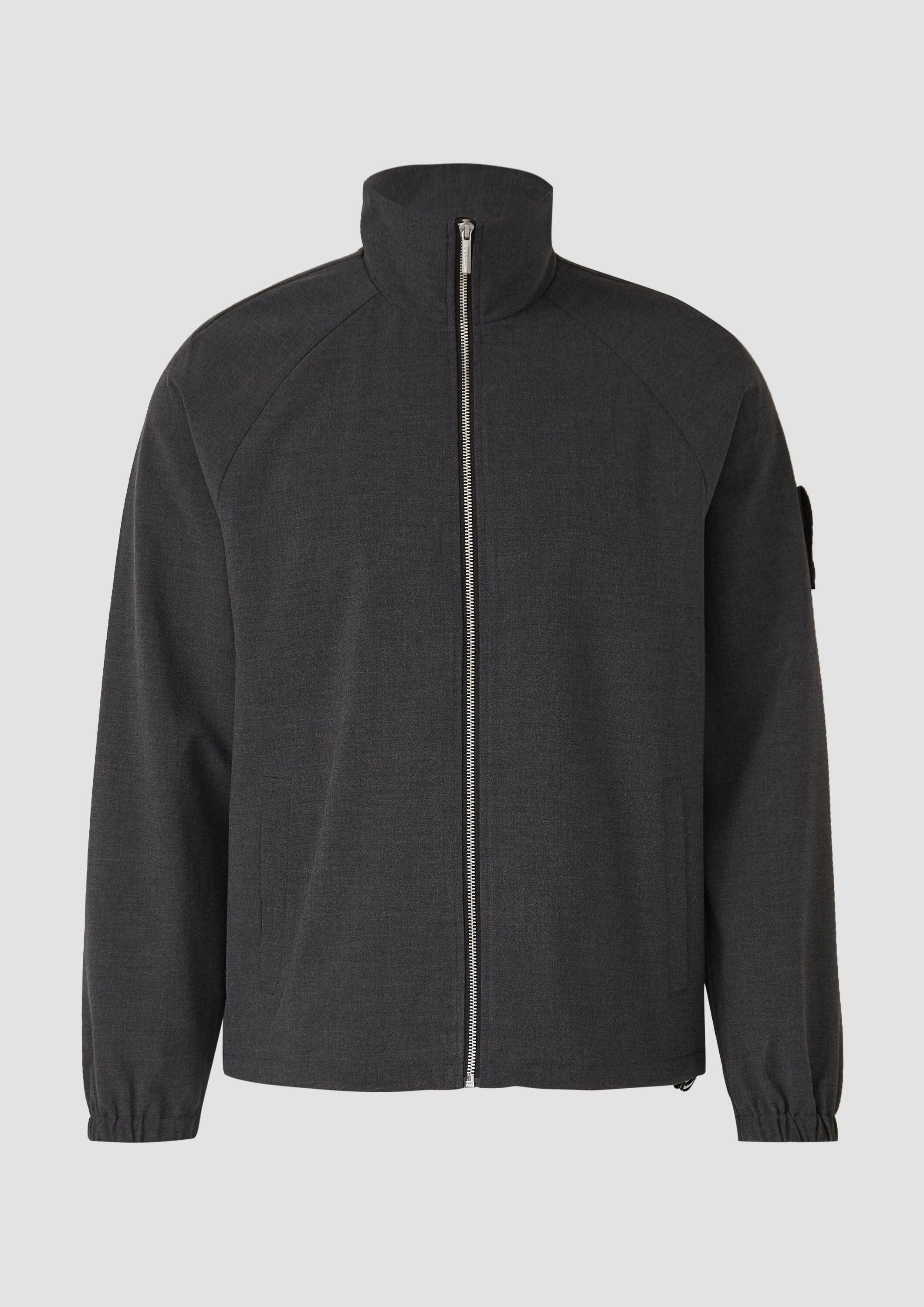 s.Oliver Funktionsjacke Indoor-Jacke Sportive Raglan-Jacke aus meliertem Stretch-Gewebe