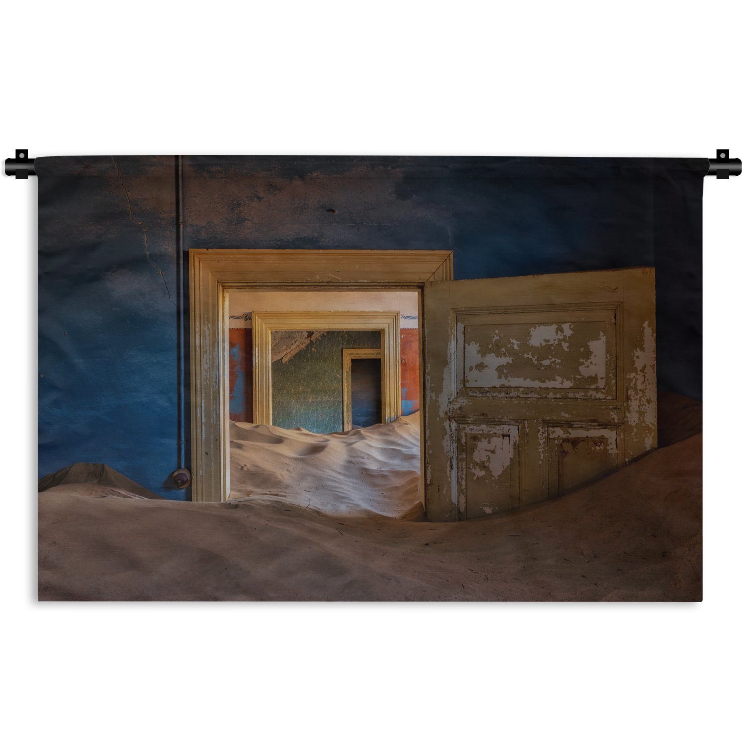 Kinderzimmer - Wüste, Blau - MuchoWow Wohnzimmer, - Kleid, Wandbehang, für Sand Schlafzimmer, Wanddeko Tür Wanddekoobjekt