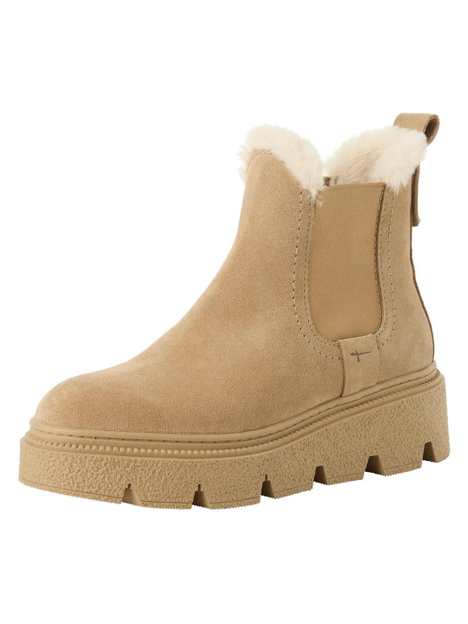 Tamaris Removable Sock aus Leder Keilabsatz 1-26499-47 Winterstiefelette Removable Sock