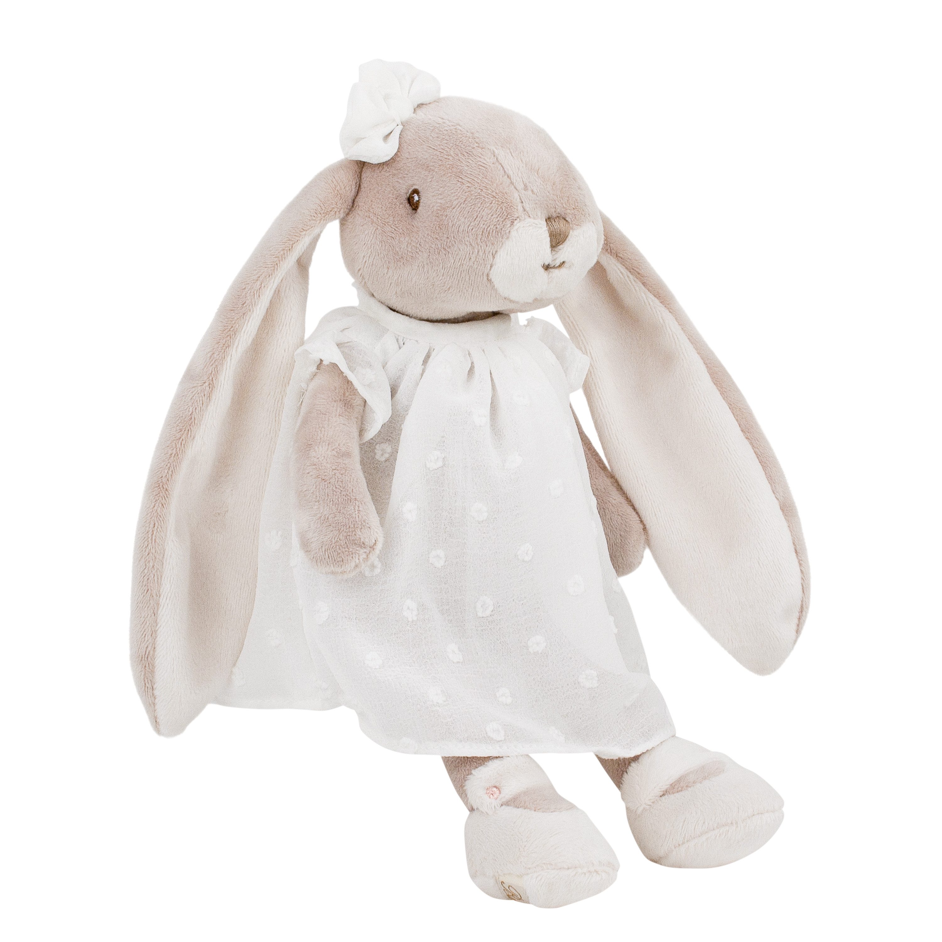 Bukowski Kuscheltier Hase Lena mit Kleid beige 30 cm Plüschhase Stofftier