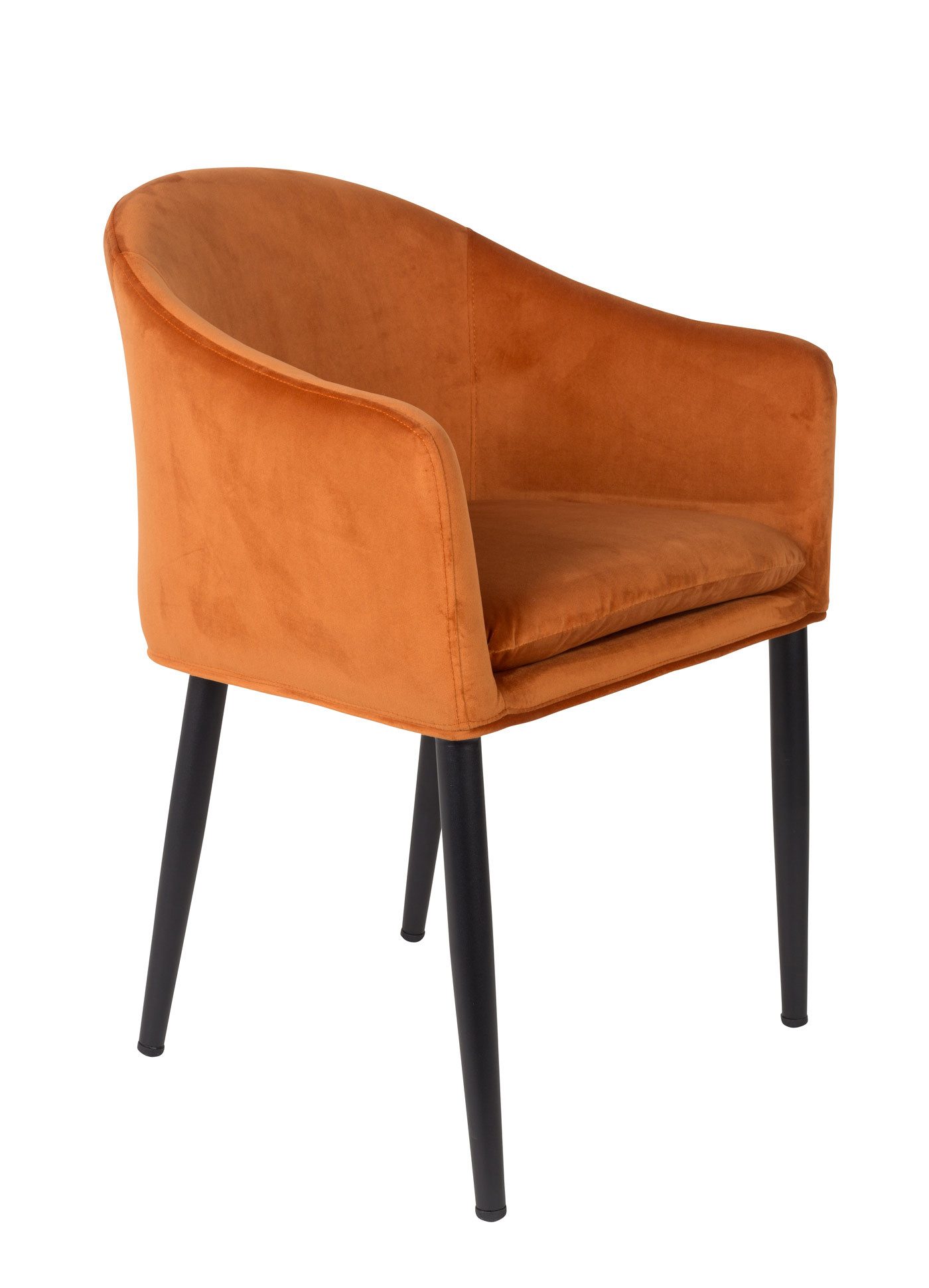 Trendmöbel24 Esszimmerstuhl Esszimmerstuhl CATELYN Samtlook Orange. € 189,50