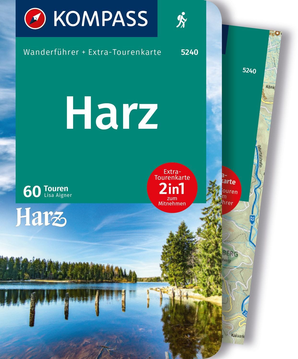 KOMPASS Wanderführer Harz, 60 Touren mit Extra-Tourenkarte GPS-Daten z / Lisa Ai