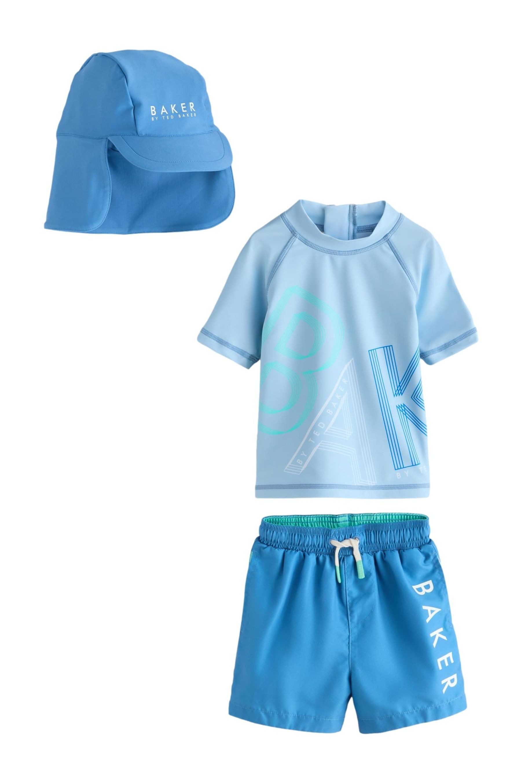 Badeanzug Baker by Ted Baker Badetop, Badehose + Hut im Set