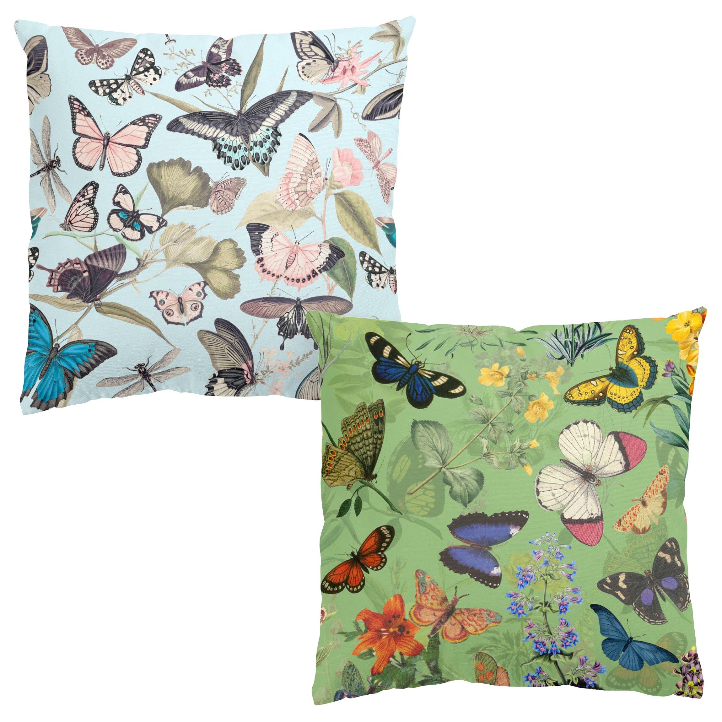 Bilderdepot24 Dekokissen 2-teilig drinnen / draußen Kissenhülle bunt Tiere Landhaus, Bezug mit / ohne Füllung Zierkissen Kinderzimmer