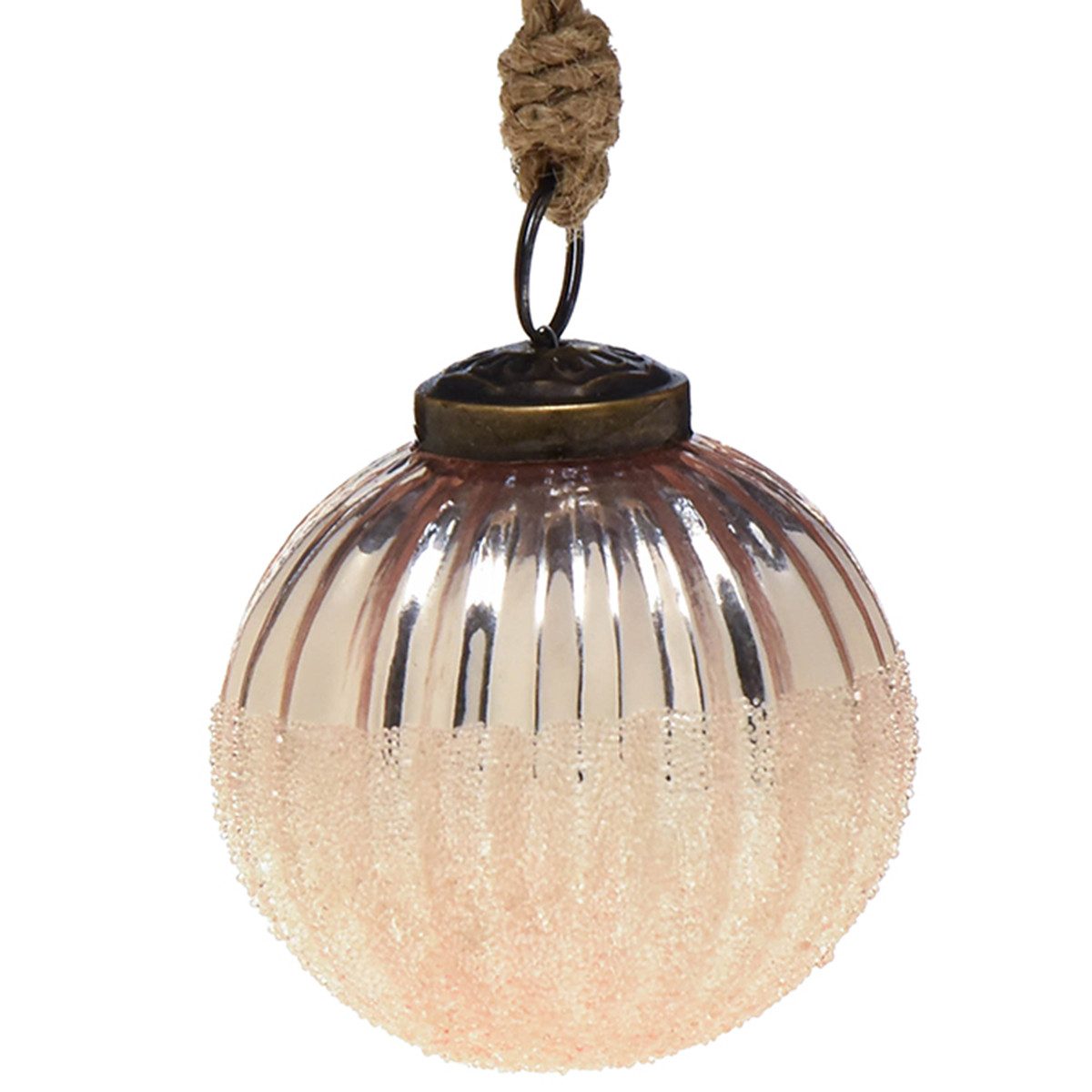 Viana Weihnachtsbaumkugel Rosa Vintage Weihnachtskugeln Ø7cm – 6er Set aus Glas mit, 6 Stück