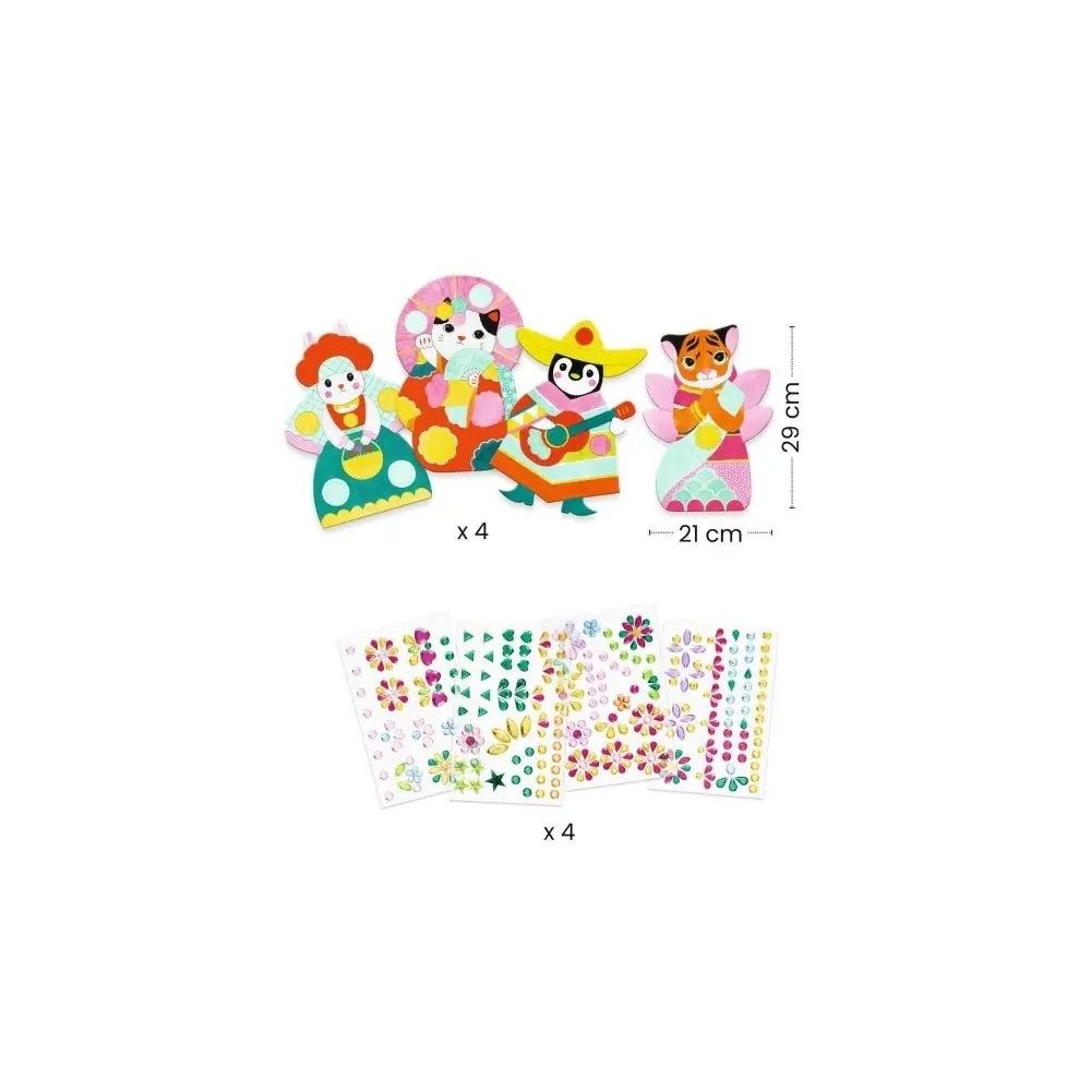 DJECO Sticker Sticker 3-6: Strasssteine