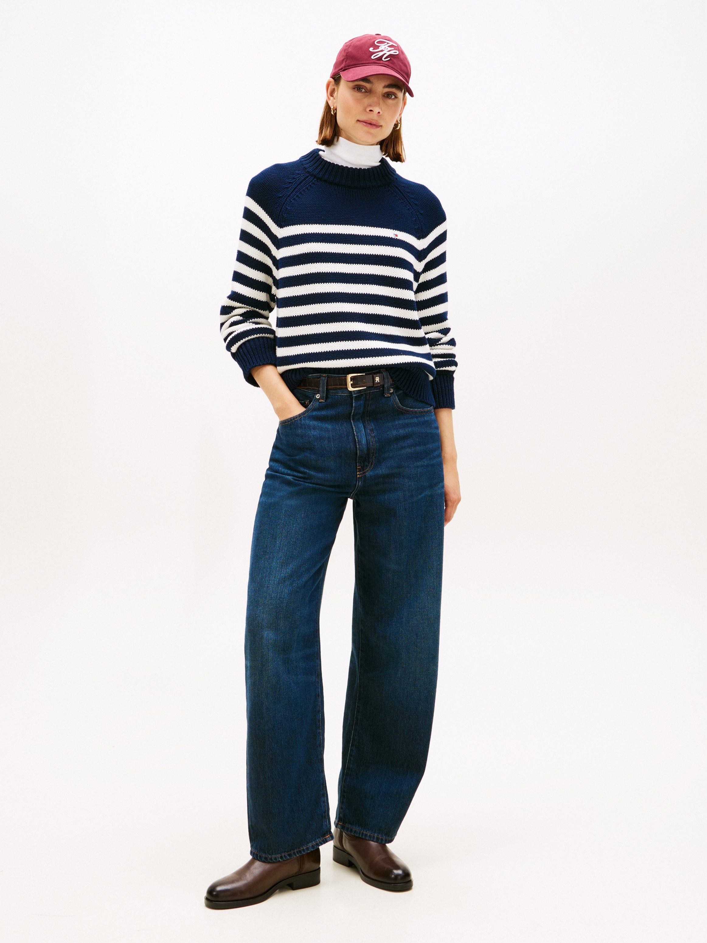 Tommy Hilfiger TH BUCKLE RIDING LEATHER BOOTIE Stiefelette, Blockabsatz, An günstig online kaufen