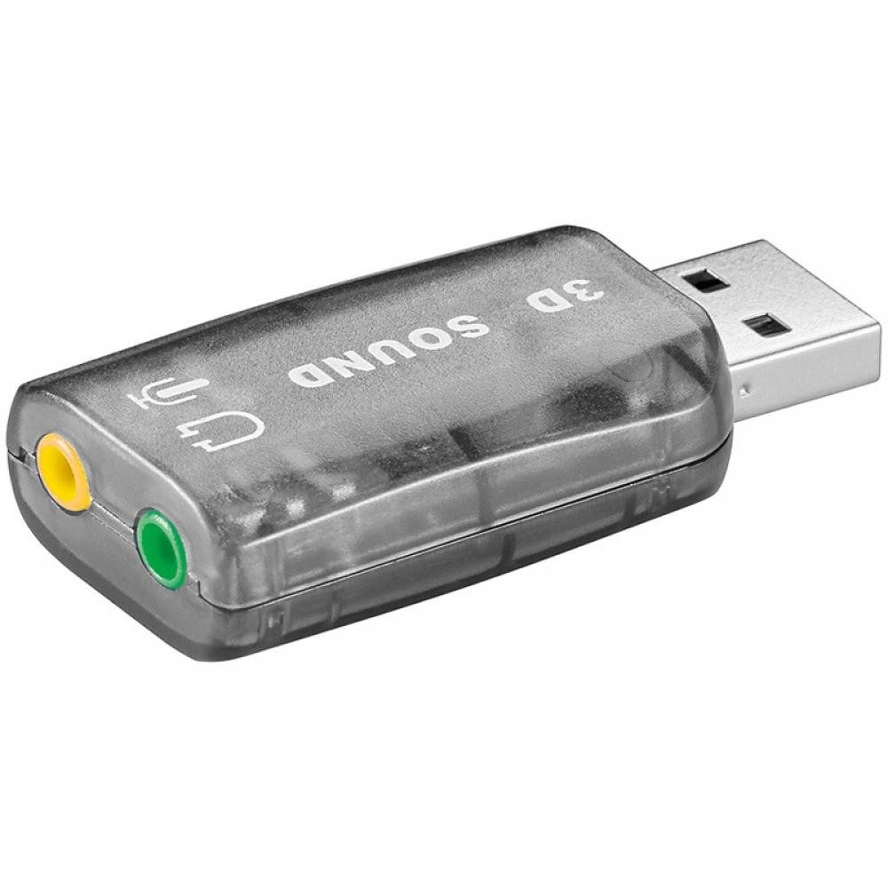 USB 2.0 Soundkarte mit Stereo Kopfhörer Ausgang und Mikrofon Eingang USB-Adapter