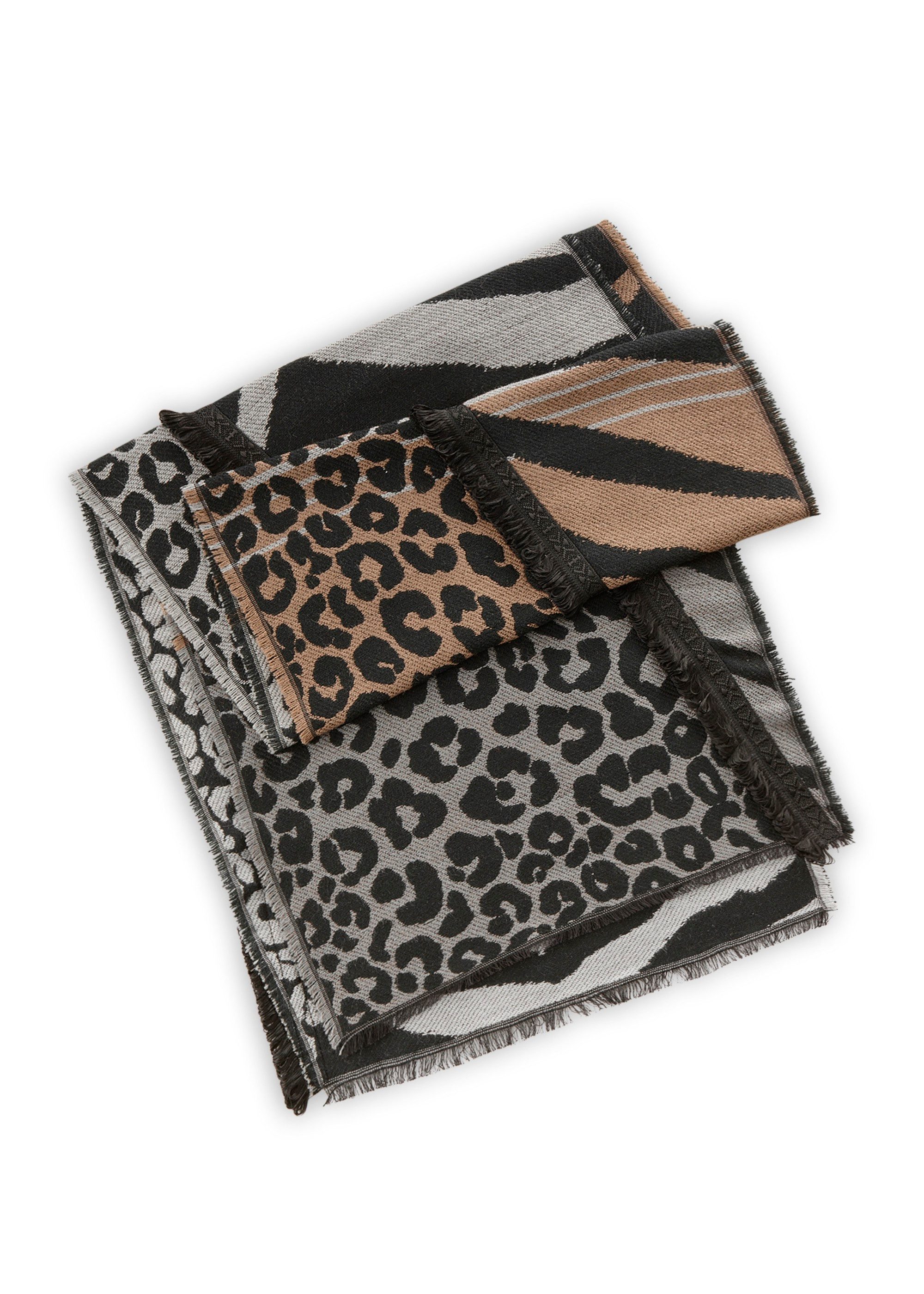 Schal Codello Jaquard Schal mit Animal Mix