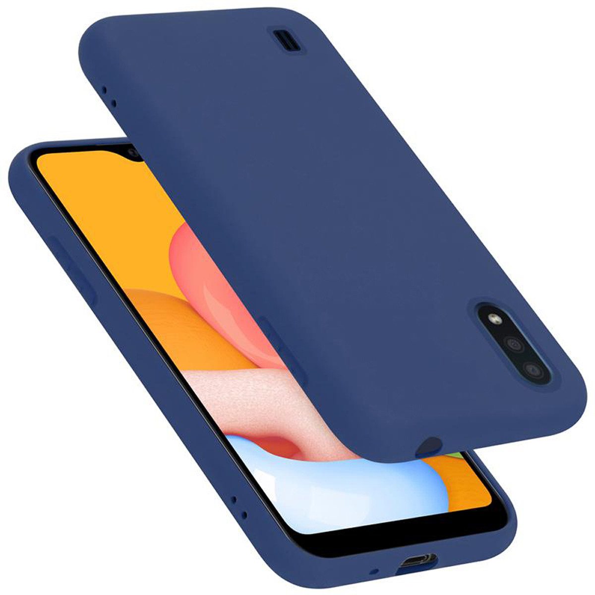 Cadorabo Handyhülle für Samsung Galaxy A01 Hülle Samsung Galaxy A01, Flexible Hülle TPU Silikon Schutzhülle Back Cover Case