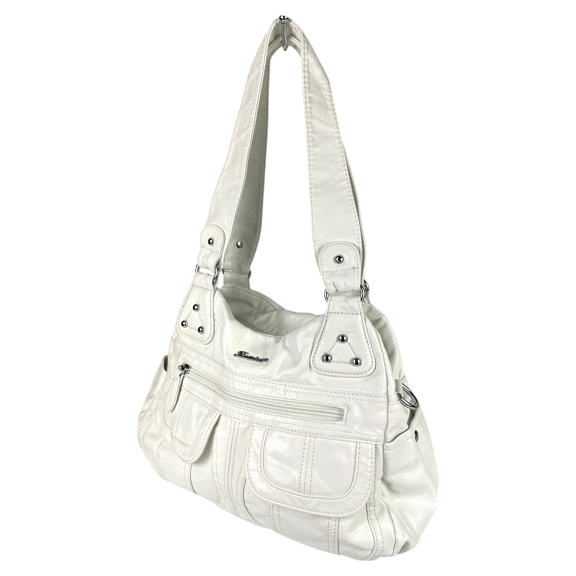 Taschen4life Schultertasche Damen Handtasche, Schultertasche AK22134, 2x Hauptfach, abnehmbarer Trageriemen, Innen- und Außenfächer