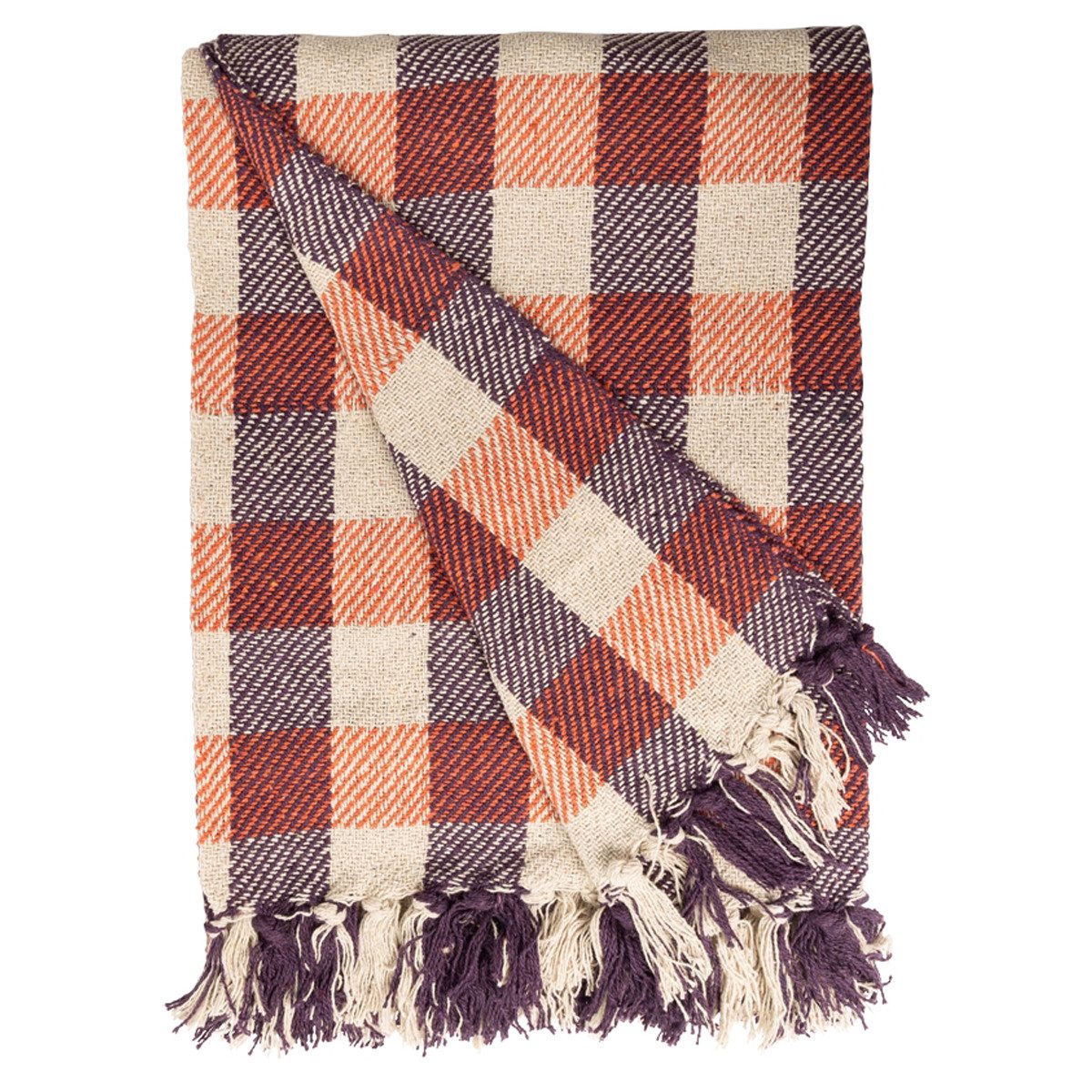 Wohndecke Decke Überwurf Würfel 100% Baumwolle 130x180 cm Skandinavisch, AU Maison, 100% recycelte Baumwolle