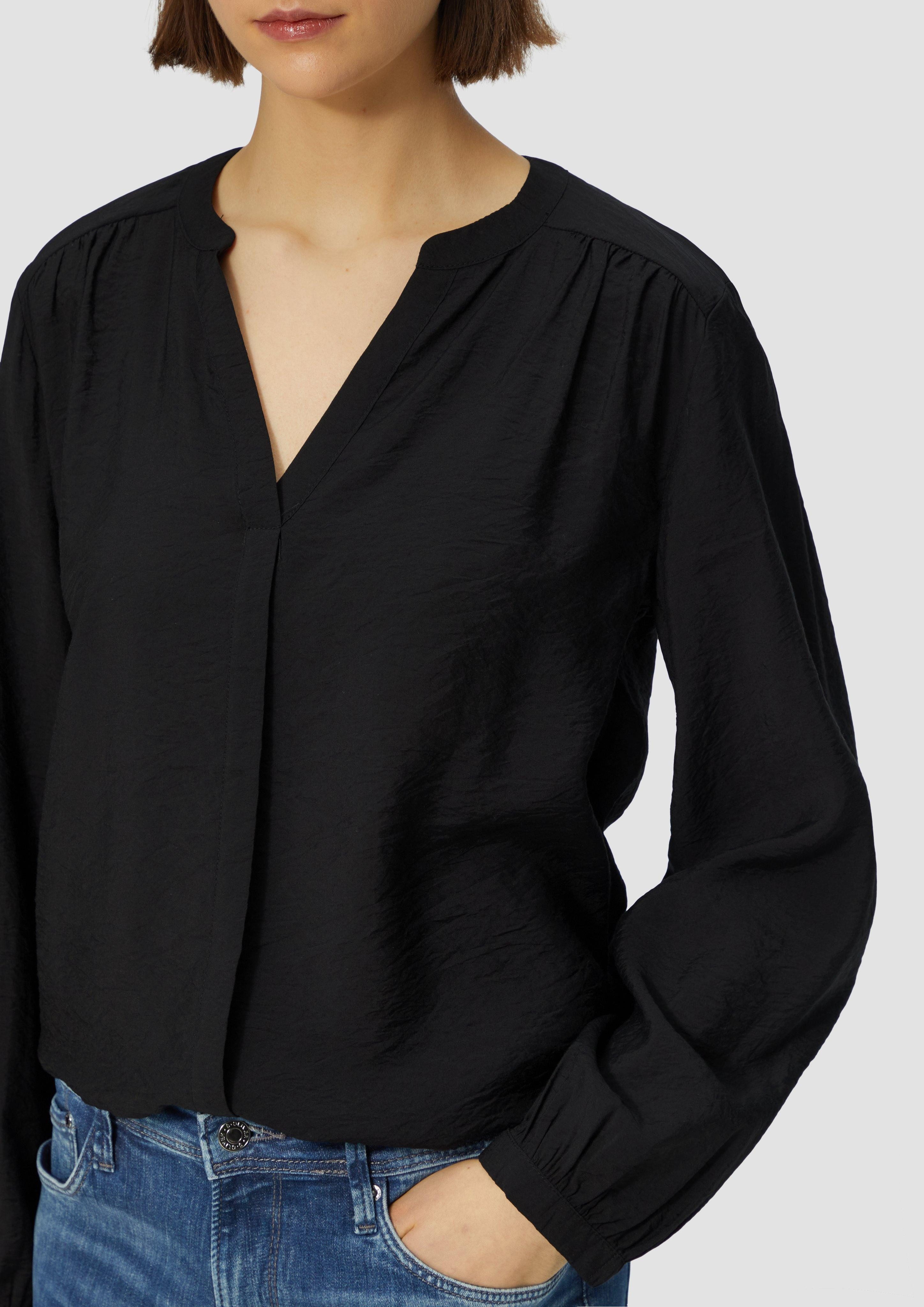 s.Oliver Langarmbluse Bluse aus Viskosemix mit günstig online kaufen