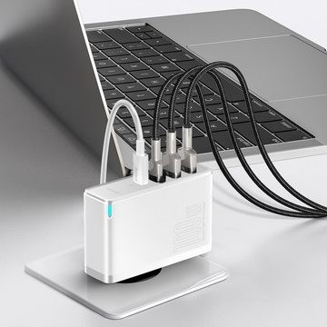 Baseus GaN2 Pro 100W USB Typ C Quick Charge (Galliumnitrid) Netzteil weiß Smartphone-Ladegerät