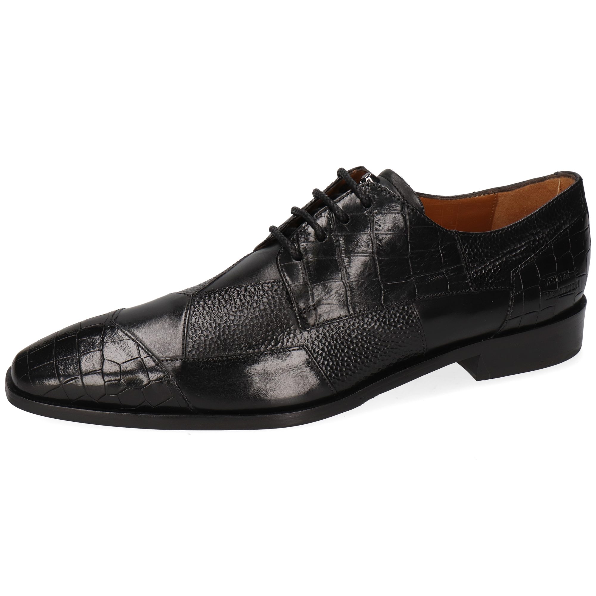 Melvin & Hamilton Elvis 100 Leder-Derby Schuhe für Herren Schnürschuh Flache Absätze, Echtes Leder, Vegetabile Gerbung