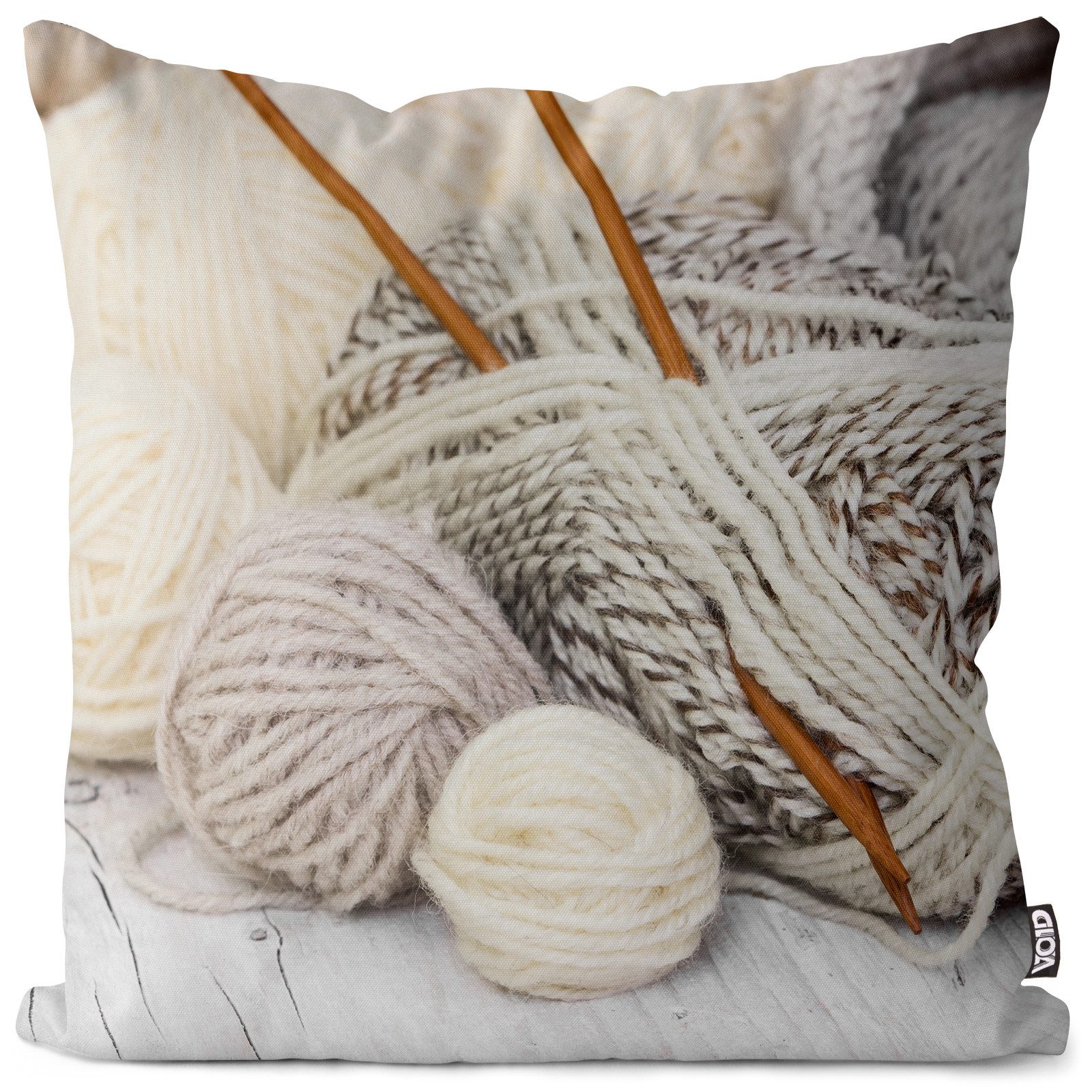 VOID Kissenbezug, (1 Stück), Stricknadel Stricken Wolle Hanarbeit Kissenbezug diy strickzeug nadel