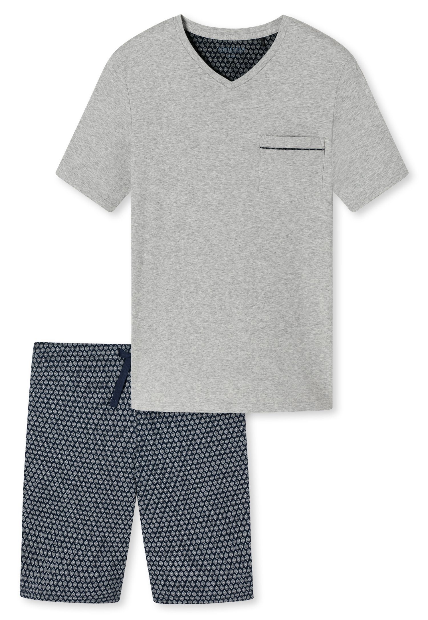 Schiesser KURZ - WORLD SET - Pigiama - nachtblau/blu scuro