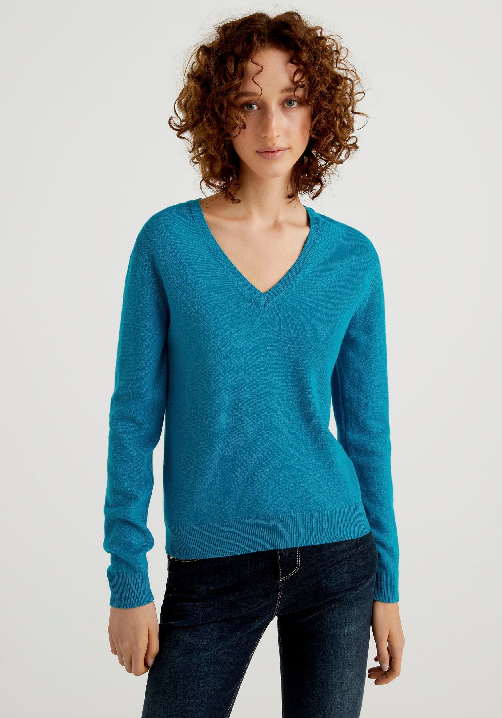 United Colors of Benetton V-Ausschnitt-Pullover in kombistarker Basic-Form  online kaufen | OTTO