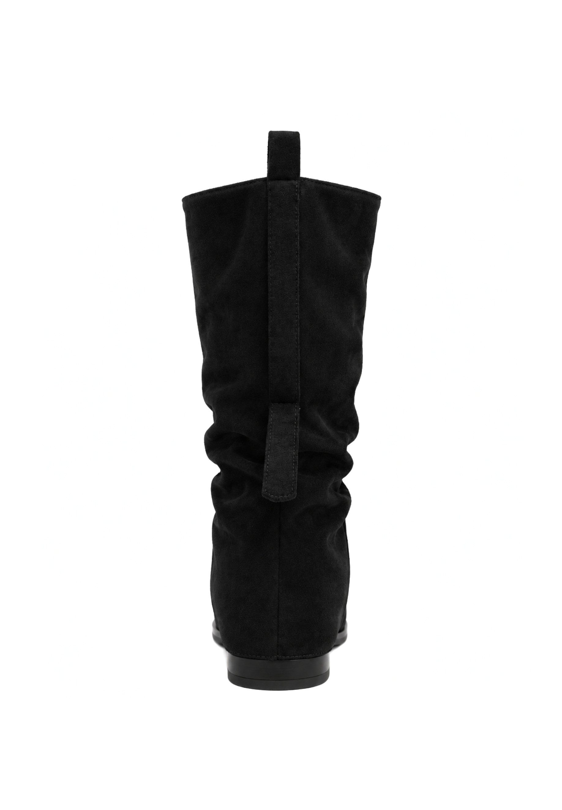 Day Vine Damen Slouch Boots in Wildlederoptik mit niedrigem Blockabsatz Stiefel – Bild 2 von 4