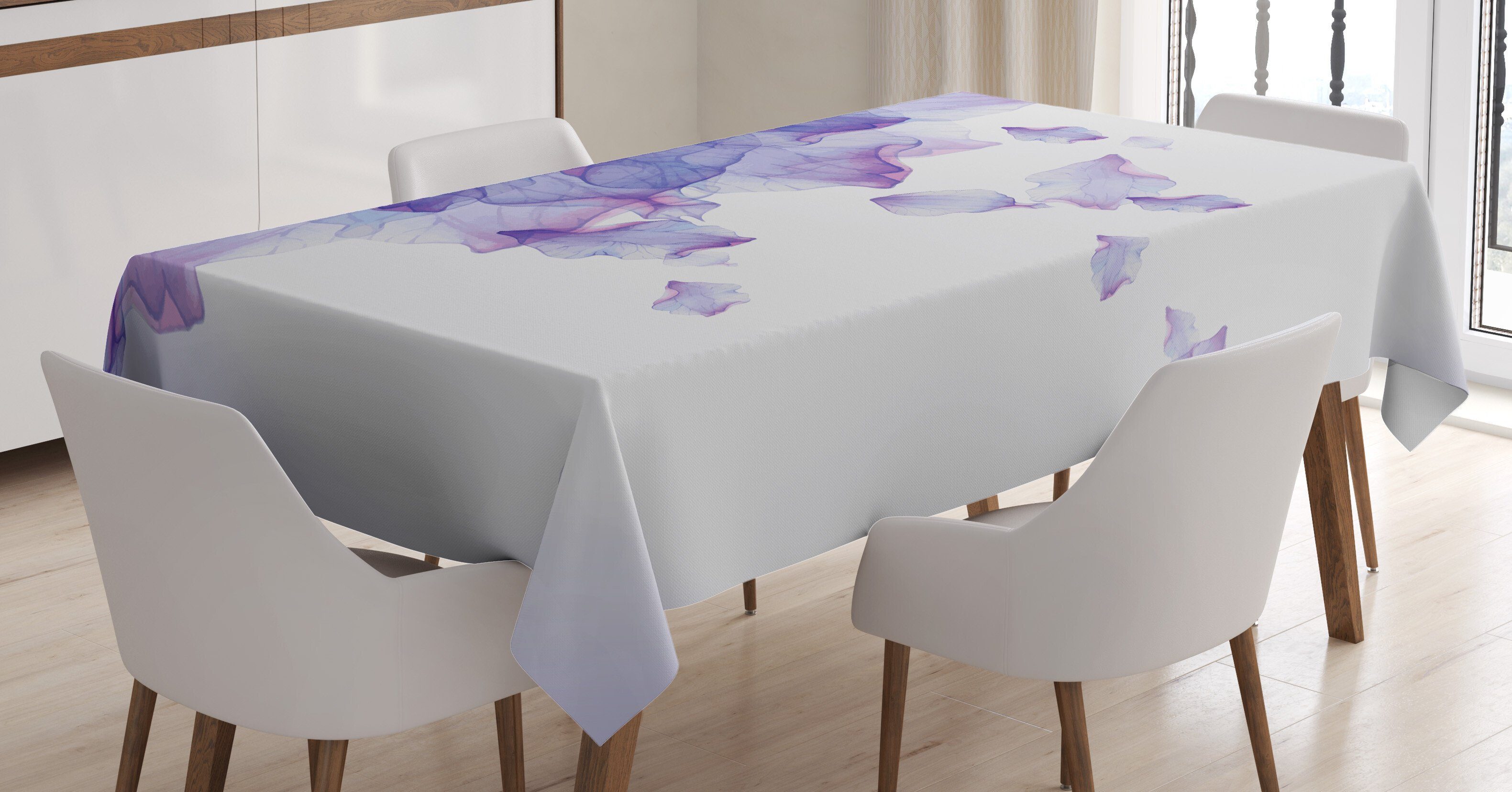 Abakuhaus Tischdecke Farbfest Waschbar Für den Außen Bereich geeignet Klare Farben, Blume Abstrakt Modern Wasser