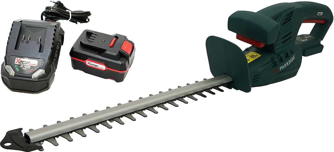 Parkside Akku-Heckenschere 20V Akku Heckenschere PHSA 2035 (inkl. 4Ah Akku), Langlebige Klinge mit Anti-Korrosions-Beschichtung
