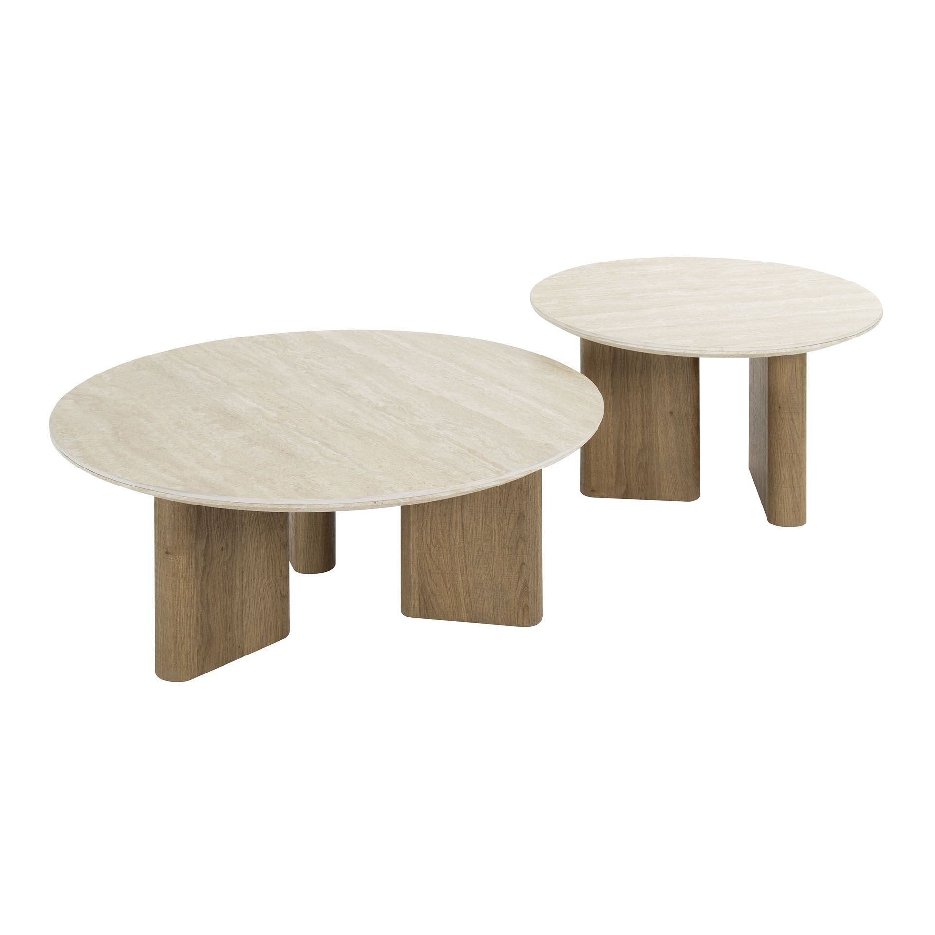 Vintagehaus Couchtisch Retro Couchtisch 2er Set günstig online kaufen