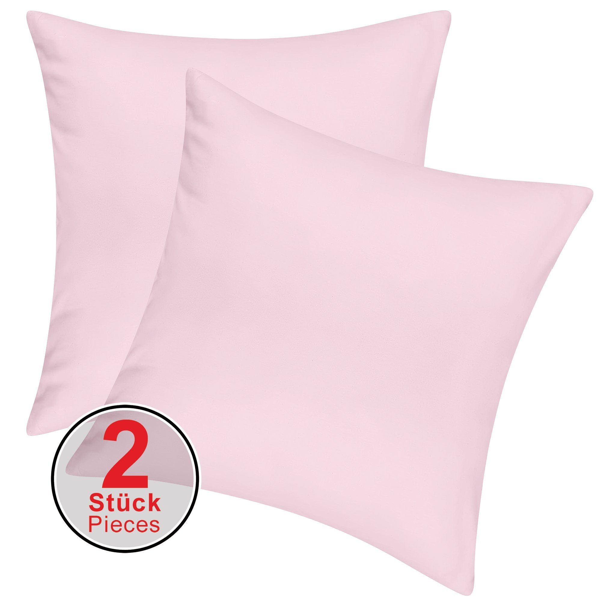 Pataya Kissenbezug 100% Baumwolle, weiche Kopfkissenbezug, Kissenhülle, Kissenbezüge, (2 Stück), Weich und Atmungsaktiv, Jersey, 140 g/m² – Bild 2 von 5