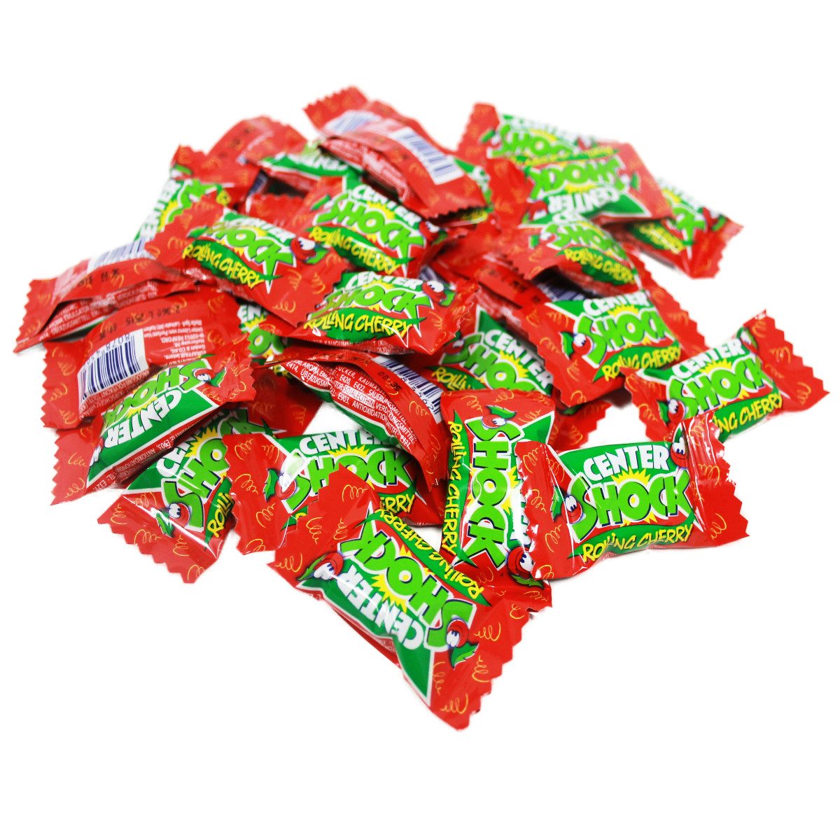 CENTER SHOCK Süßigkeit, Center Shock Rolling Cherry extra saures Kaugummi einzeln 4g