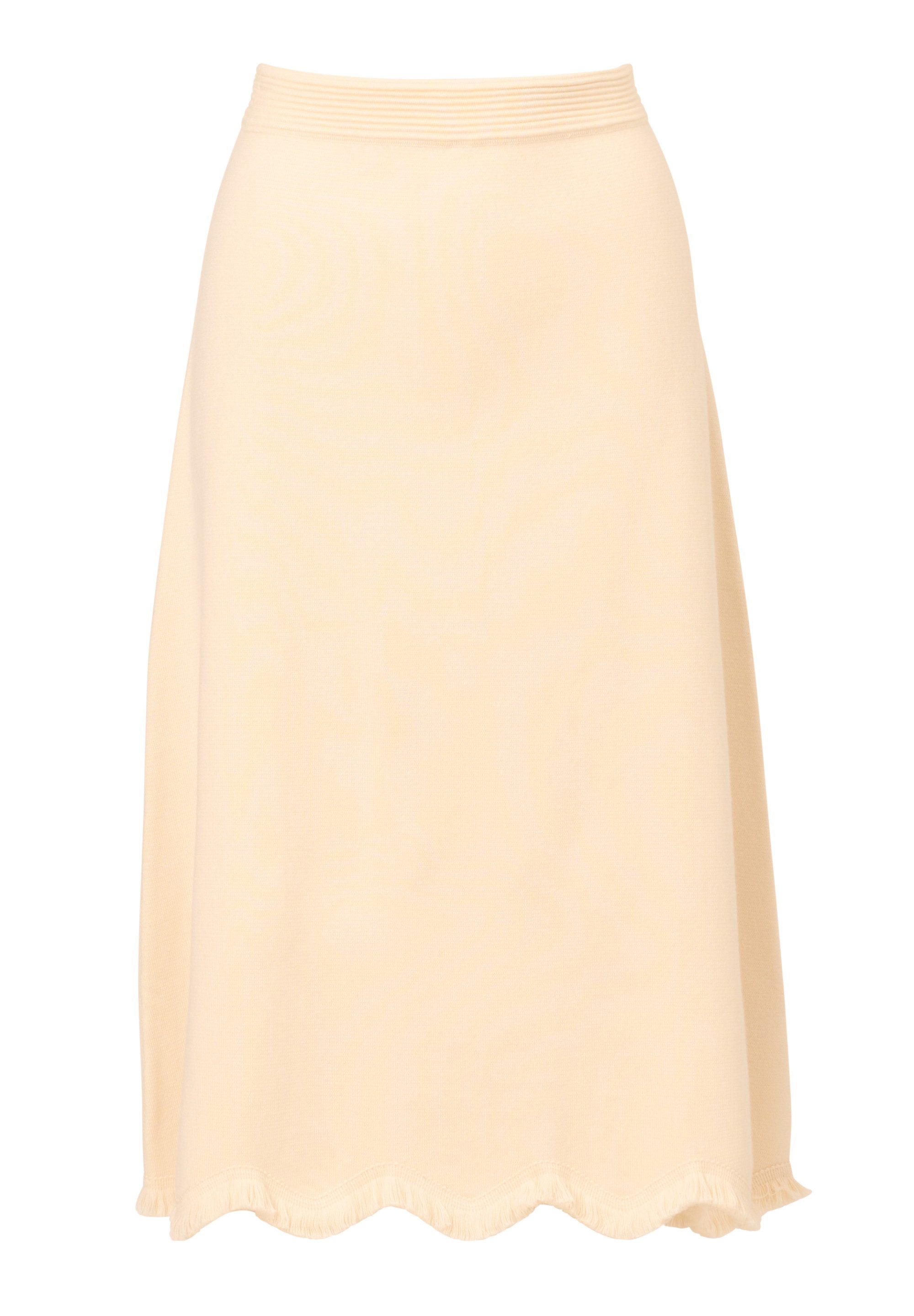 Adrianna Papell Sommerrock Pull On A-Line Sweater Midi Skirt with Wavy Frin günstig online kaufen