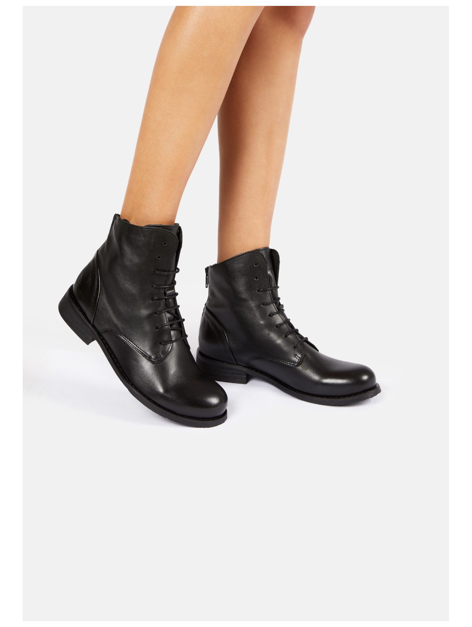 Felmini Stiefelette Leder . Schnürstiefelette