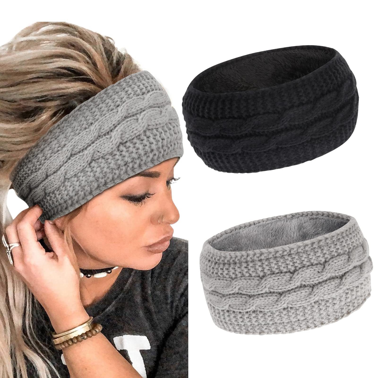 Bextsrack Stirnband Damen Stirnbänder Gestrickte Verdicken Haarband