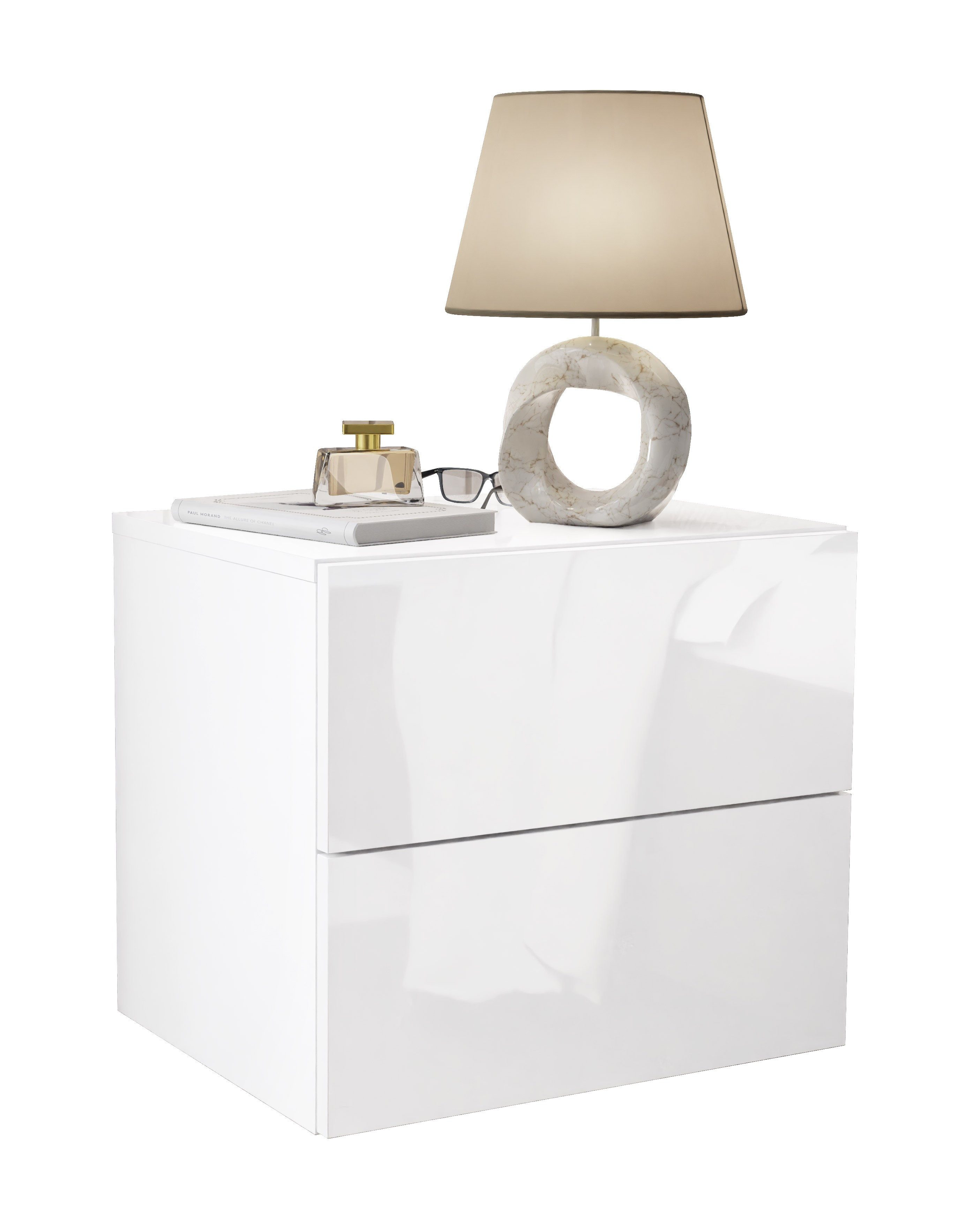 Lookway Nachttisch LINA LUX Hängeschrank Hochglanz, Breite 45cm günstig online kaufen