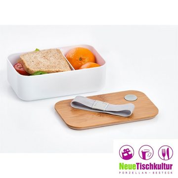 Neuetischkultur Lunchbox Lunchbox mit Bambusdeckel, Kunstoff, Bambus, (Stück, 1-tlg., 1 Lunchbox mit Bambusdeckel ohne Dekoration)