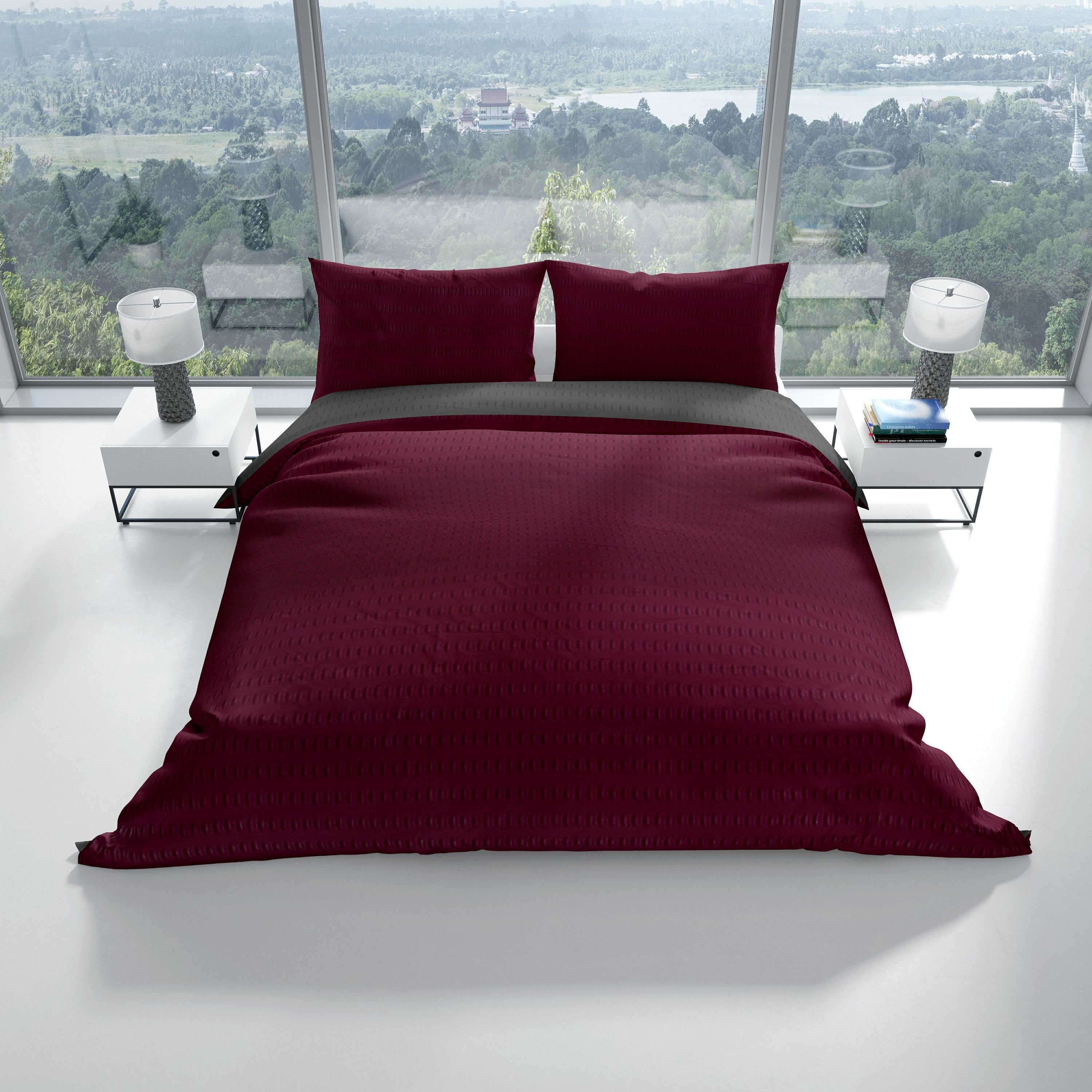 Leonado Vicenti Bettwäsche Allergiker geeignet, Seersucker, 3 teilig, bügel günstig online kaufen