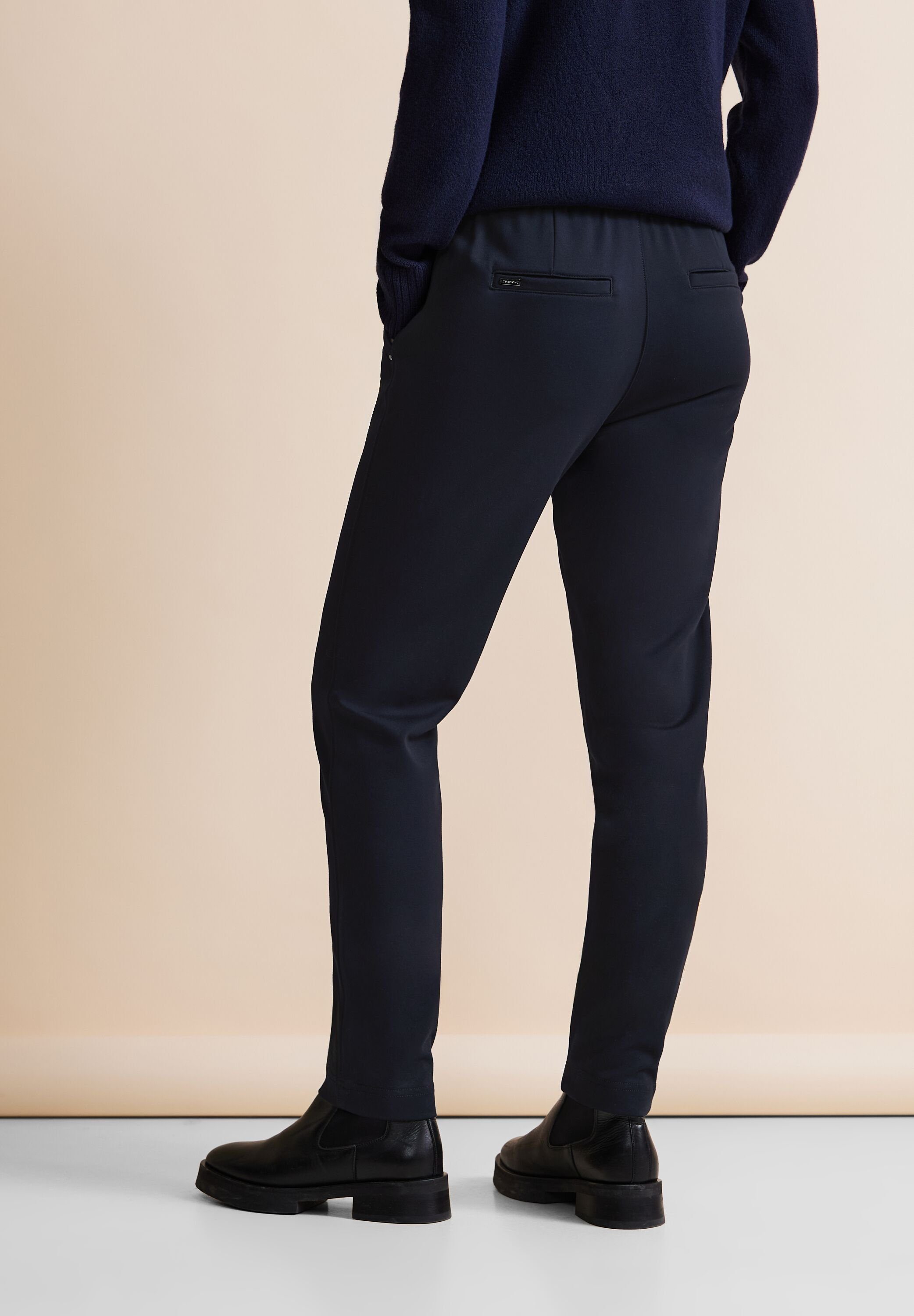 STREET ONE Jogger Pants softer Materialmix, Mit seitlichen Eingriffstaschen | Weite Hosen