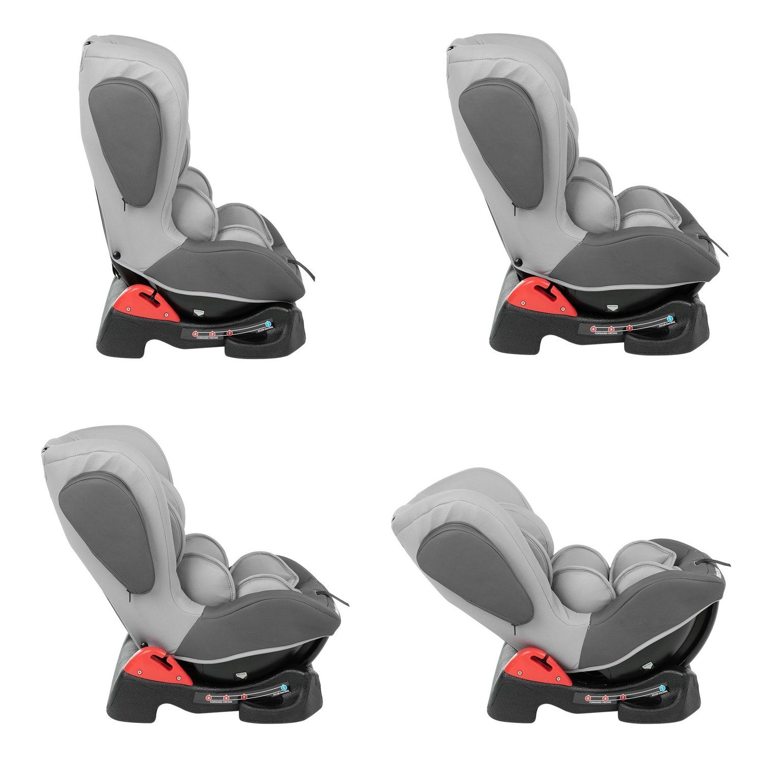 Kikkaboo Autokindersitz Kindersitz Rückenlehne kg) 18 Sport grau verstellbare bis: - (0 kg, SPS, 18 0+/I Gruppe