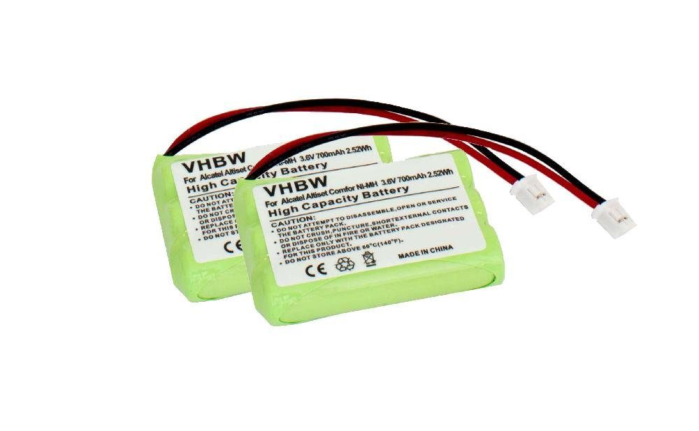 vhbw kompatibel mit Alcatel 450 Eole NiMH mAh 700 (3,6 170, Akku V)