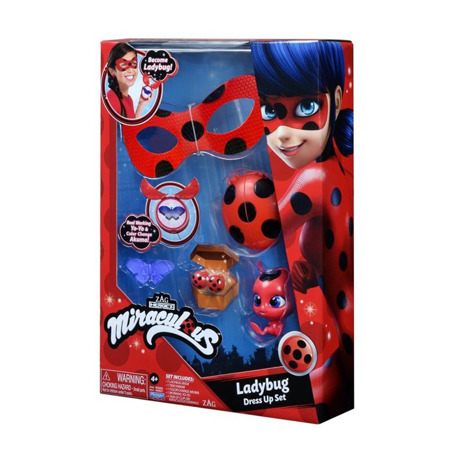 Playmates Toys Verkleidungsmaske 50601, Wunderbarer Marienkäfer Verkleidungsset Ladybug Miraculous