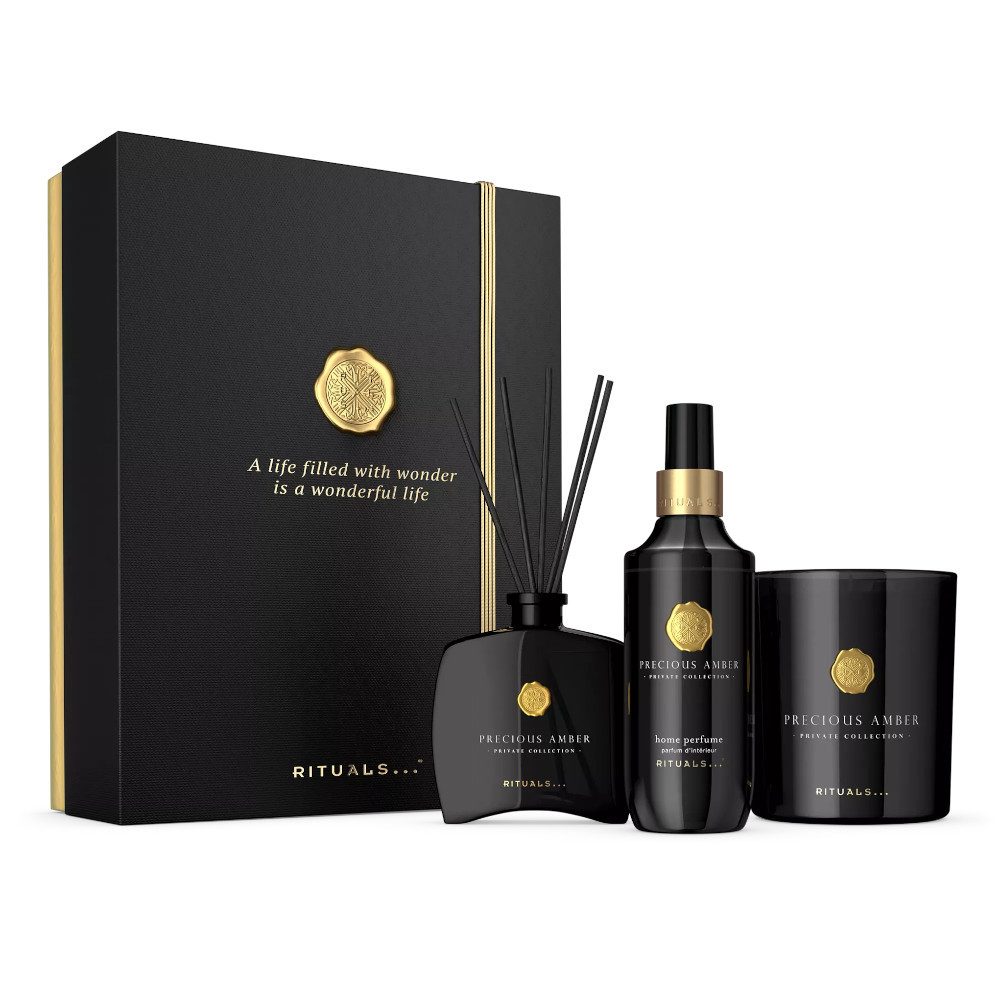 Rituals Pflege-Geschenkset Rituals Private Collection Precious Amber Geschenkset – 3-teilig, 3-tlg., 3-teiliges Duftset mit Precious Amber – sinnlich & würzig