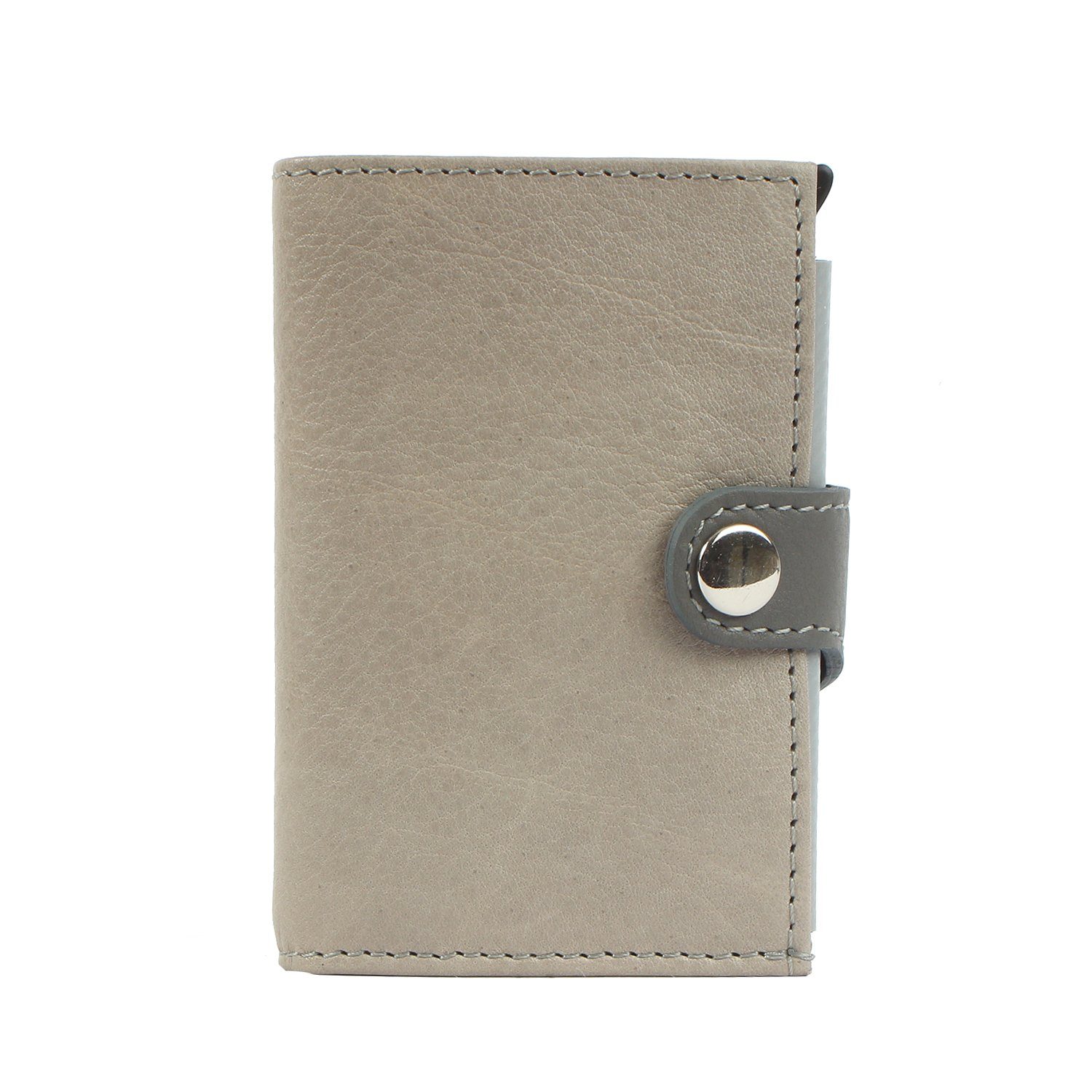 leather, aus Leder Geldbörse Upcycling noonyu camel Mini Margelisch single Kreditkartenbörse