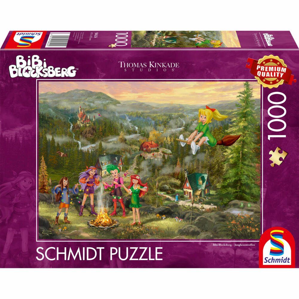 Schmidt Spiele Puzzle Bibi Blocksberg Junghexentreffen Kinkade, 1000 Puzzleteile