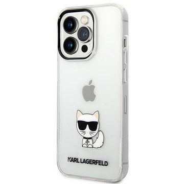 KARL LAGERFELD Smartphone-Hülle Karl Lagerfeld Apple iPhone 14 Pro Max Silikon Choupette Transparent