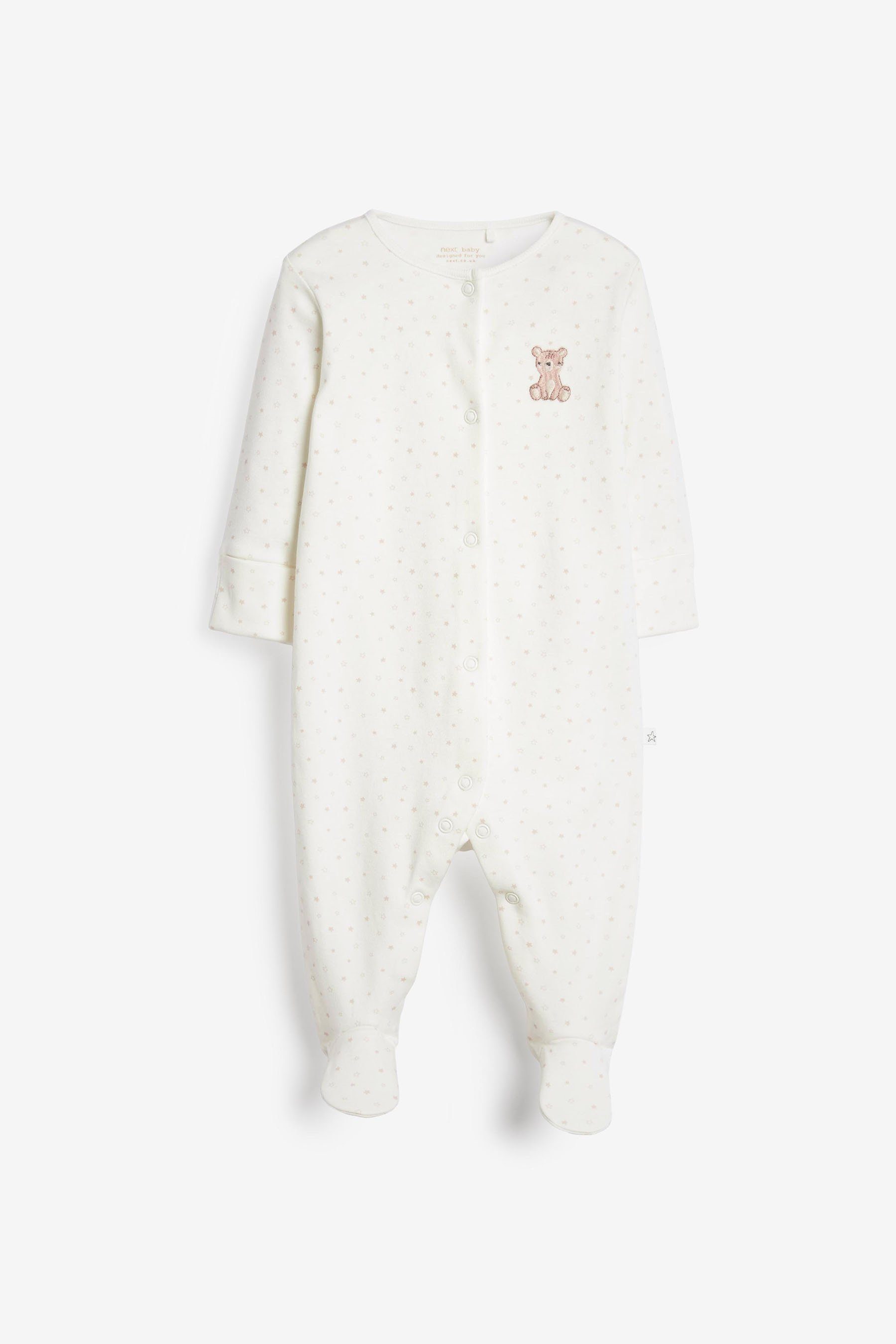 Next Schlafoverall Babyschlafanzüge mit 3er-Pack Applikation (3-tlg) Tan im Bear