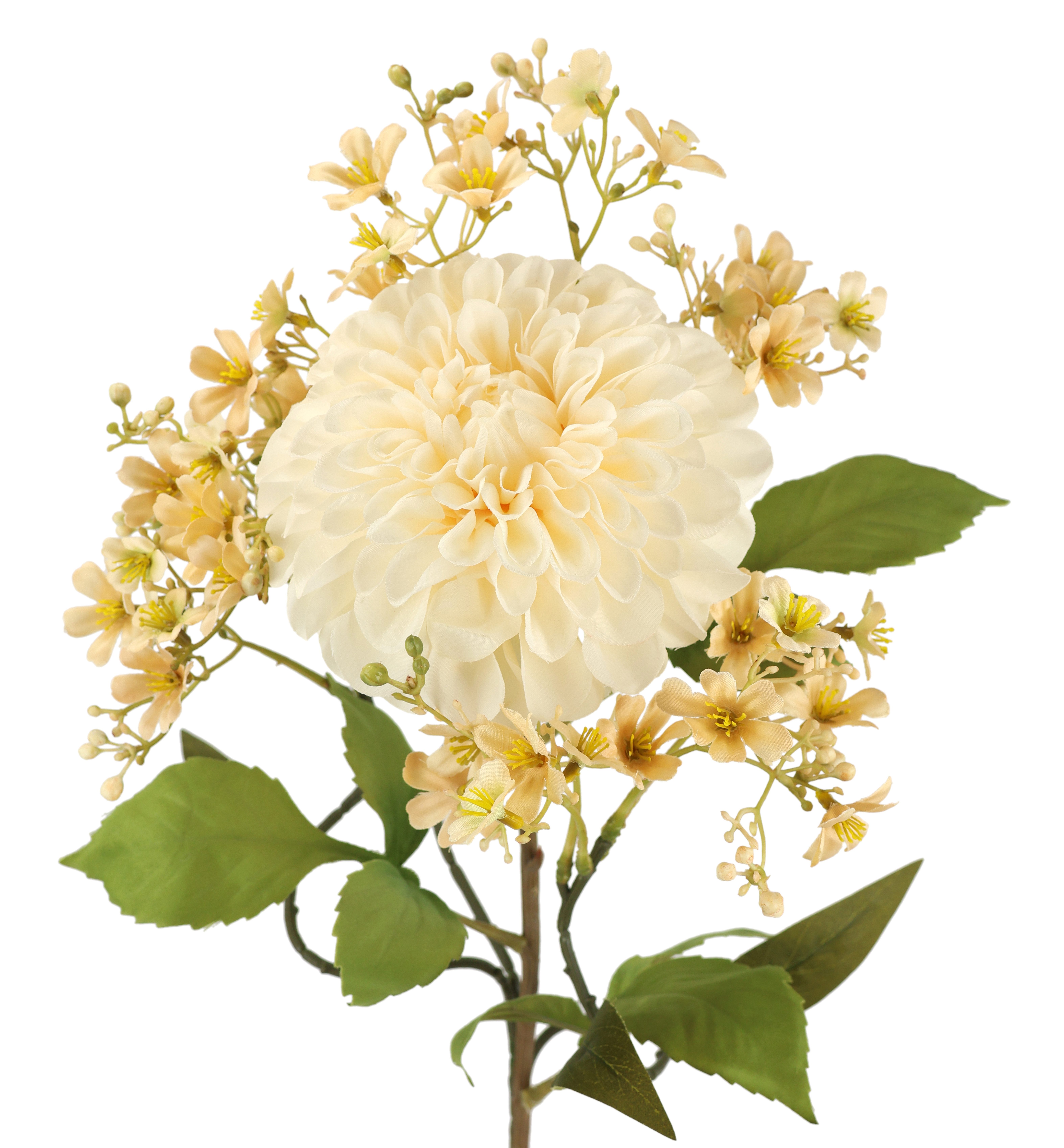 Kunstblume Stielblumen-Sortiment Dahlie Blütenzweig, I.GE.A., Höhe 74 cm, Zweig Seidenblume Einzelblume Herbstliche Künstliche Blumen Dekoblumen