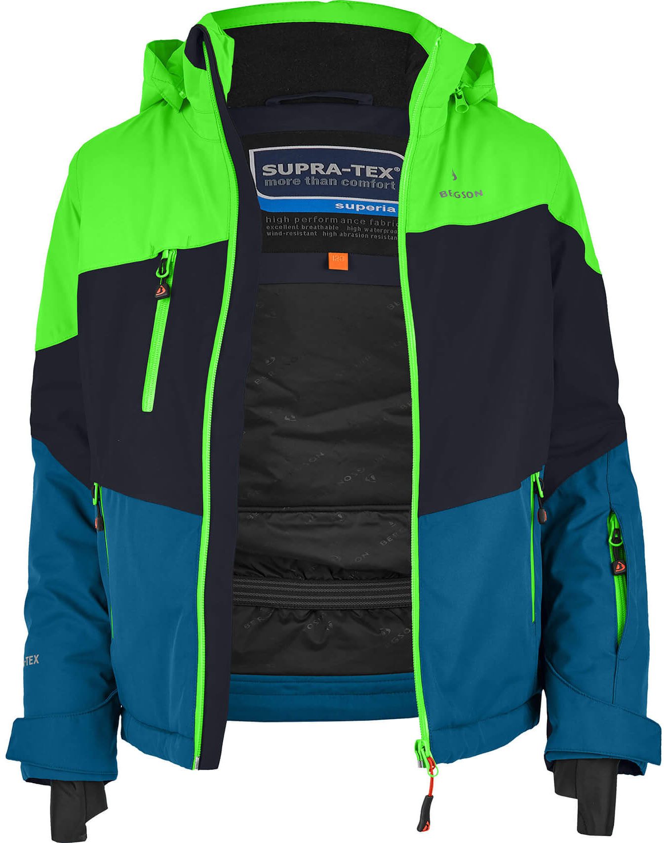 Bergson Skijacke VOLKER neo Kinder Skijacke, die perfekte Skijacke für junge Abenteurer, Normalgr