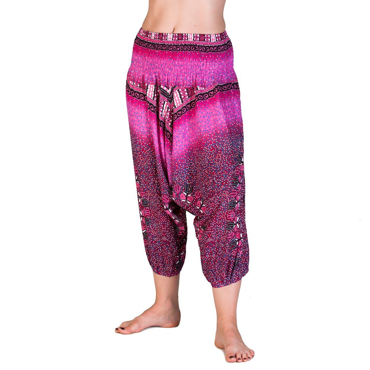 PANASIAM Haremshose Aladinhose für Kinder oder als 3/4-Hose Pumphose Freizeithose Haremshose als Caprihose aus hochwertiger natürlicher Viskose