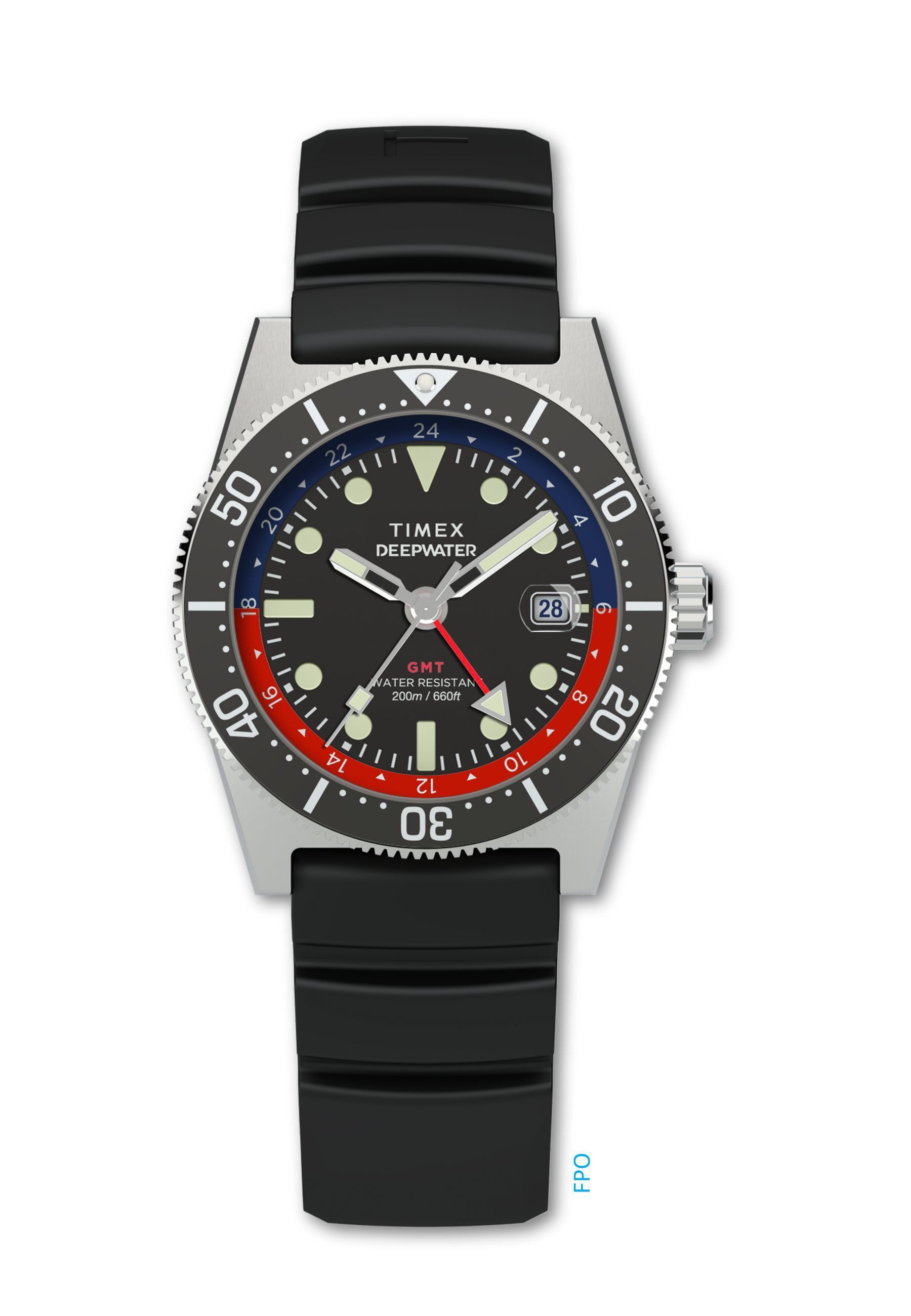 Timex Quarzuhr Deepwater Reef 200 GMT, (1-tlg), Quarz-Analoguhr
