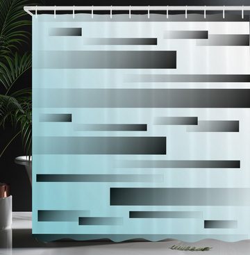 Abakuhaus Duschvorhang Moderner Digitaldruck mit 12 Haken auf Stoff Wasser Resistent Breite 175 cm, Höhe 180 cm, Gestreift Abstrakte Linien Sci Fi